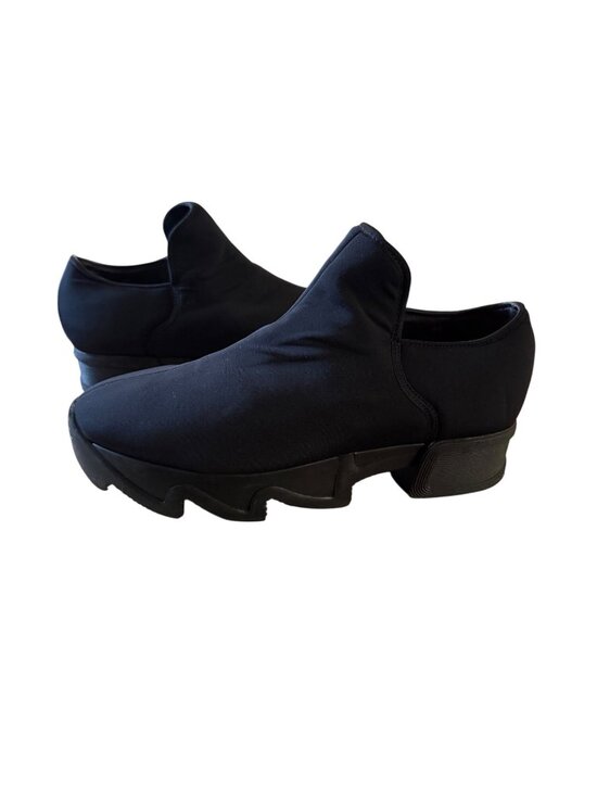 iRi Shoes - iRi New York WES Neoprene Black Slip-On Platform Shoes With Chunky Sole Size 40